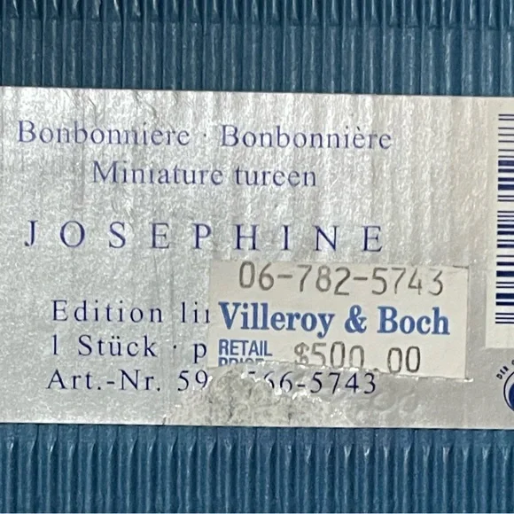 RARE Villeroy & Boch Collectible Tureen JOSEPHINE 250 Anniversary 1998 Ret $500 - Picture 7 of 12